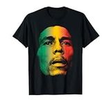 Bob Marley Official Rasta Fade Gradient Face T-Shirt