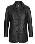 Decrum Black Leather Jackets Men - Lambskin Leather Coat Mens | [1500044] Black Super, L