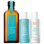 Moroccanoil Treatment 100 ml with Hydrating Shampoo and Conditioner, 70 ml