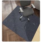 Hard Floor Chair Mat, Office Chair Mat, 90 x 140 cm, 4 mm Thick Home Office Chair Mat, Non-Slip Protective Mat for Office Chairs, Suitable for Parquet, Laminate, Vinyl and Tiled Floors, Dark Grey