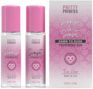 Pretty Privates Sunrise and Sunset Roll On Pheromones Perfumes For Women Attract Men - Long Lasting Women Pheromone Perfume Bundle - Enhance Charm & Confidence Fragrance Set of 2-0.34 oz (10 mL)