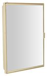 Zoom Pyramid Bathroom Mirror Cabinet With Storage Chest / Shelves, Single Door Corner ,Full Mirror 12.5"X7"X17" | Z-Large, Ivory
