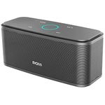 DOSS Bluetooth Speaker, SoundBox Touch Portable Wireless Speaker with 12W HD Sound and Bass, IPX5 Water-Resistant, 20H Playtime, Touch Control, Handsfree, Speaker for Home, Outdoor, Travel-Grey