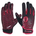 Football Gloves for Youth, Sticky Receiver Gloves for Boys, Padded Football Gloves and Enhanced Performance for Kids, Hot Pink S