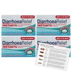 Instant Anti Diarrhea Tablets for Adults - 4 x 6s (24) Bundle with a Wilosc Stool Chart