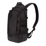SWISSGEAR 3598 Backpack | Narrow Daypack | Ideal for Commuting and School, Black Ballistic, 18” x 9” x 7”