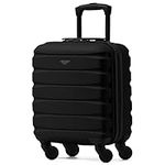 Flight Knight easyJet Cabin Bag 45x36x20cm, Small Suitcase, Underseat Lightweight Hand Luggage 4 Wheels ABS Hard Shell - Travel Suitcase, Free Carry-Ons, 10kg, Approved for Over 100 Airlines