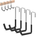 HUHOLE Rafter Hanger, 4PC, Rafter Hook, Bike Hangers for Garage, Large S Hooks for Hanging Plants, Ladders, Bikes, Ropes and More Bulk Items