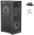 ShinySnake L300 Ultra-Compact ITX Case - 8.5L Portable Gaming Chassis, High Airflow Mesh Side Panels, 325mm GPU & SFX PSU Support, Includes Special-Designed PCIe Riser 4.0 & DP 1.4 Cable, Black