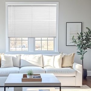 CHICOLOGY Blinds for Windows, Mini Blinds, Window Blinds, Door Blinds, Blinds & Shades, Camper Blinds, Mini Blinds for Windows, Horizontal Window Blinds, Gloss White, 29" W X 36" H