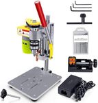 BERXOL Mini Drill Press, Benchtop Drill Press, Portable Electric Drilling Machine, CNC 795 Motor, B10 Chuck, Drill Bit and Clamp for Metal Wooden Jewelry DIY and Crafts Projects