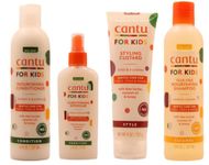 Cantu Care For Kids Gentle Care for Textured Hair - Shampoo + Conditioner + Detangler + Styling Custard (SET OF 4)