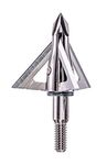 Muzzy Broadheads New Muzzy Trocar Crossbow 125 Grain 3 Blade with Offset Blade Design (3-Pack)