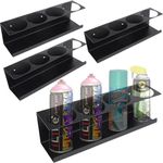 Ewovo 4 Pack Aerosol Spray Can Holder 4-Can dia.3'' Spray Bottle Holder Paint Bottle Storage Rack, Steel Wall-Mounted, Almost types of Bottles Organizer for Garage, Craft Workspace and Home