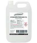 Lucemill Hydrogen Peroxide 3% Food Grade I 5 Litre I Liquid Hydrogen Peroxide Food Grade I Unstabilised I Eco Friendly I Additive Free