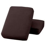 AIAMIXO Stretch Couch Cushion Covers Sectional Durable Seat Cushion Sofa Cover Sofa Cushion Protector Covers for Chair Loveseat Sofa Cushion (Brown, 2 Seat Covers)