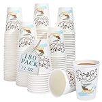 Lamosi Coffee Cups 12 OZ 180 Pack, 