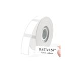 Phomemo D30 1 Pack Adhesive White Label Paper 1/2" X 1 1/2" (12mm X 40mm) 160 Labels/Roll, Black on White