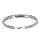 DE FLOSSY SILVER 925 Sterling Pure Silver Round Punjabi Kada For Men & Boys | Classy Pure Silver Bangle for Him (8 Inches)