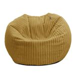 rucomfy Beanbags Jumbo Cord Kids Mini-Slouch Bean Bag Chair - Childrens Bedroom Playroom Furniture and Fun Decor. Beanbag Arrives with Filling and Machine Washable - 60 x 80cm (Mustard, Beanbag Only)