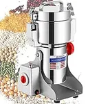 Moongiantgo 700g Grain Mill Grinder Commercial Spice Grinder 2500W Stainless Steel Electric Pulverizer Dry Grinding Machine for Wheat Corn Rice Pepper Herbs Coffee Beans (700g Swing, 110V)