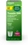 Amazon Basic Care Tussin Cough Plus Chest Congestion DM Syrup, Raspberry Flavor, 8 fl oz (Pack of 1)