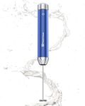 Maestri House Rechargeable Milk Frother with Stepless Speed Control, Handheld Electric Foam Maker Waterproof Detachable Stainless Steel Whisk Drink Mixer Foamer for Lattes, Cappuccino, LunaFro Max