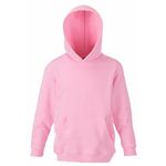 Fruit of the Loom Unisex Kids Premium Hooded Sweat, Light Pink, 9-11 Years (Manufacturer Size:32)