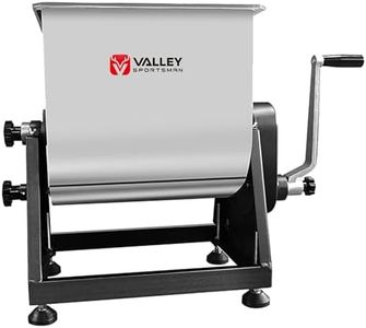 Valley Sportsman 7 Gallons / 50 LBS Capacity Meat Mixer, Manually Cranked or Motorized, For Mixing, Grinding, for Both Commerce and Household Use