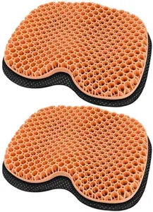NEW-Vi Anti-Slip Kayak Seat Cushion - Waterproof Thicken Gel Boat Kayak Canoe Rowing Stadium Pad for Sit in Kayak Chair Kayak Accessories Equipment Gear for Fishing Kayak,Orange 2pcs