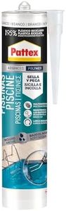 Pattex Sellador Piscinas (1 x 280 ml), polímero adhesivo sella y pega, multimaterial y fuerte, adhiere bajo el agua, apto para reparaciones en piscinas, grietas, fisuras y juntas