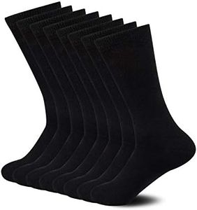 Sock Amazing Premium Bamboo Socks Black Crew Socks for Men Women 8 Pack Business Dress Socks Casual Socks Work Socks