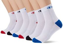 Champion Seasonal 3PP Quarter Casual Socks, White, 35-38 (Pack of 3)