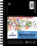 Canson Artist Series Watercolor Pad, 5.5" x 8.5" Side Wire