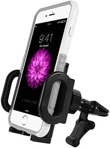 Macally Car Vent Phone Mount, [Upgraded] Cell Phone Holder for Car - Air Vent Phone Mount for Car - Easy Vent Clip Cradle in Vehicle Compatible with All Apple iPhone Android Smartphone Cellphone