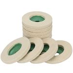 100mm Wool Felt Discs Buffing Wheel Pad, Coarse Wool Fiber Wheel Polishing Kit for Angle Grinder Metal Marble Wood Grinding 5/8inch Arbor (10 Pack)