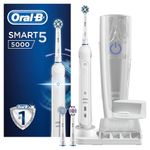 Oral-B Smart 5 Electric Toothbrushes For Adults, Mothers Day Gifts For Her / Him, App Connected Handle, 3 Toothbrush Heads & Travel Case, 5 Modes With Teeth Whitening, 2 Pin UK Plug, 5000, White