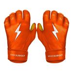 BRUCE BOLT Original Series Short Cuff Orange Batting Glove - Orange XLarge