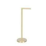 YUET Freestanding Toilet Roll Holders Free Standing Folding Paper Holder Stand Storage Stainless Steel Bathroom, Anti Rust Pedestal Free-Standing Dispenser Holds 5 (Gold)