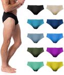 Andrew Scott Men's Cotton Color Sport Briefs Underwear - 6 Pack & 10 Pack, 10 Pack - Grab Bag Surprise Assorted Colors, Medium