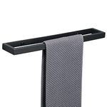 Sayayo Self Adhesive Towel Bar 16 Inch Bathroom Towel Rack, Matte Black Hand Towel Holder for Bathroom Kitchen Towel Hanger, SUS304 Stainless Steel Wall Mounted, CGJF040-B