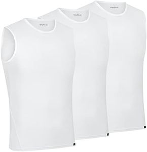 GripGrab Unisex's Ultralight Sleeveless Mesh Base Layer Pack of 3-Multipack Giftbox Anti-Odour Cycling Summer Under-Shirt-Underwear, White, Medium