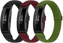 Huamanlou Adjustable Elastic Nylon Sport Bands Compatible with Fitbit Inspire 3/Inspire 2/Inspire/Inspire HR/Ace 2/Ace 3, Soft Loop Stretchy Straps Replacement Wristbands for Fitbit Inspire Women Men