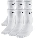 Maxcom Cotton Mens Womens Unisex Everyday Crew Length Socks Lightweight Training Sock 3 Pairs(M,L) (White, L)