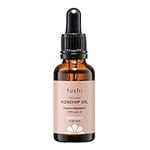 Fushi Organic Rosehip Seed Oil 30ml Best for Scars, Fine Lines & Stretch Marks min Vitamin E 18.3 mcg/g Fresh-Pressed Ethical & Vegan Society Approved Manufactured in the UK