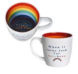 Two Up Two Down Inside Out Rainbows Mug - Pattern Inside and Out