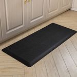 Carvapet Anti Fatigue Kitchen Mat 20MM Thick Cushioned Kitchen Standing Mats Floor Mats PVC Waterproof Runner Rug for Standing Desk, Kitchen, Office(Balck,44x99x2cm)