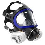 Dräger X-plore 5500 Full Face Respirator Mask with 2x ABEK1 Hg P3 RD Gas Mask Filters - Chemical Mask against Gases, Spray Paint Fumes, Vapours, Epoxy Resin - Compatible with a Chemical Hazmat Suit