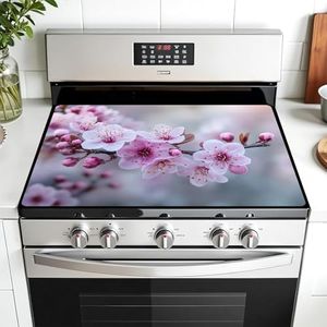 AOHMPT Multi-Design Stove Top Cover for Glass/Electric Stoves - 3-in-1 Heat-Resistant Protector Mat, Non-Slip Drying Rack 28"x20"