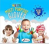 Valdern" Kids Multipurpose LATEX FREE - POWDER FREE - DISPOSABLE Protective Nitrile Gloves for Children - 20 Pairs (Mixed Colours)